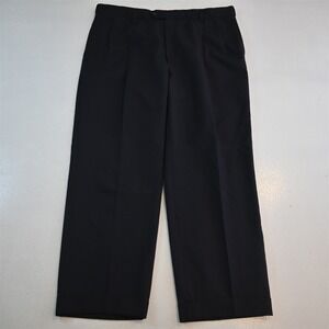 Vtg Austin Reed 36x29 Navy Blue Wool Pleated Cuffed Expander Waist Dress Pants